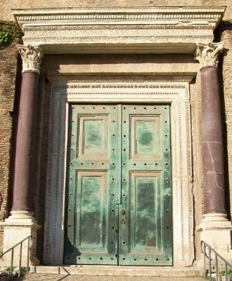 Original Temple of Romulus / Tempio Detto di Romolo Doors image. Click for full size.