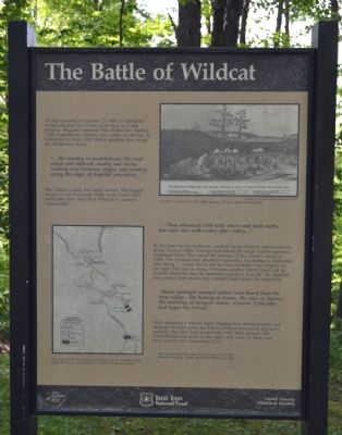 The Battle of Wildcat Marker image. Click for full size.