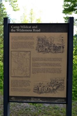 Camp Wildcat and the Wilderness Road Marker image. Click for full size.