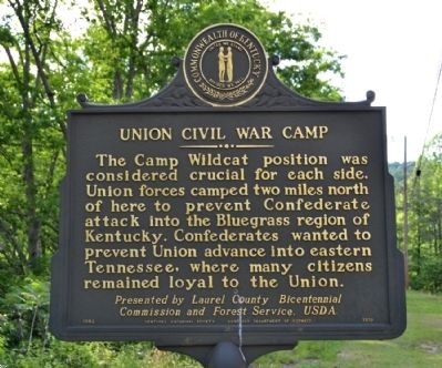 Camp Wildcat / Union Civil War Camp Marker image. Click for full size.