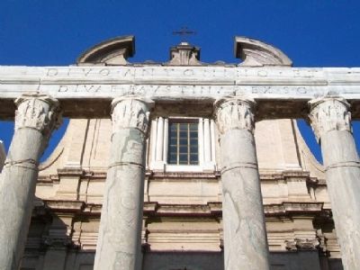 Temple of Antoninus and Faustina Detail image. Click for full size.