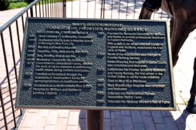 Mary Breckinridge Marker image. Click for full size.