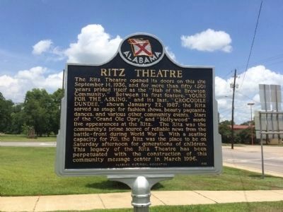 Refurbished Ritz Theater Marker image. Click for full size.