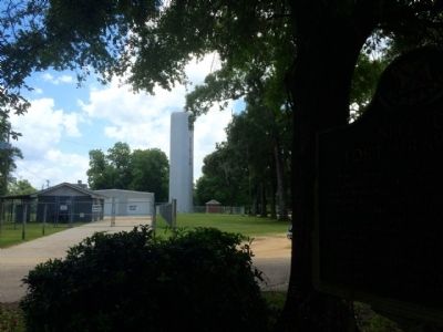 View of East Brewton water tower from marker. image. Click for full size.