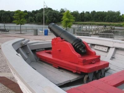 Carronade on Barney's Barge. Click for full size. Carronade on Barney's Barge image. Click for full size.