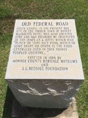 Old Federal Road Marker. Click for full size. Old Federal Road Marker image. Click for full size.