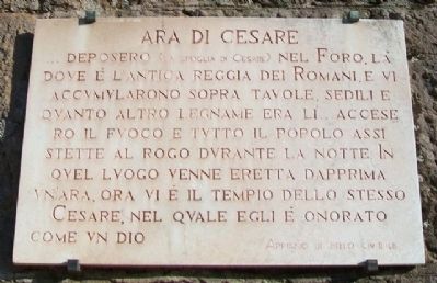 Altar of Caesar / Ara di Cesare Marker image. Click for full size.