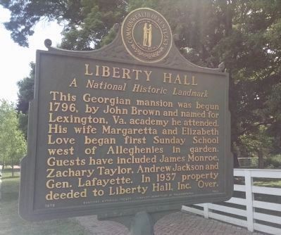 Liberty Hall Marker. Click for full size. Liberty Hall Marker image. Click for full size.