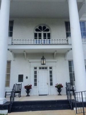 The Leigh Place porches and markers. image. Click for full size.