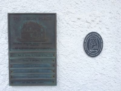 The Leigh Place Marker and Landmark plaque.. Click for full size. The Leigh Place Marker and Landmark plaque. image. Click for full size.