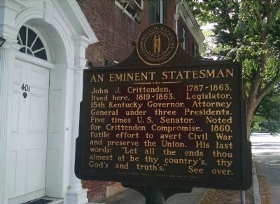 An Eminent Statesman Marker image. Click for full size.