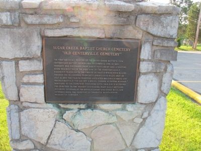 Sugar Creek Baptist Church Cemetery Marker image. Click for full size.