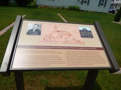 First Church Building and Printing House of the Evangelical Association Marker image. Click for full size.