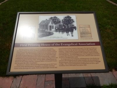 First Printing House of the Evangelical Association Marker image. Click for full size.