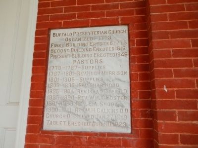 Buffalo Presbyterian Church Marker image. Click for full size.