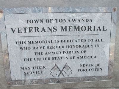 Town of Tonawanda Veterans Memorial Inscription image. Click for full size.