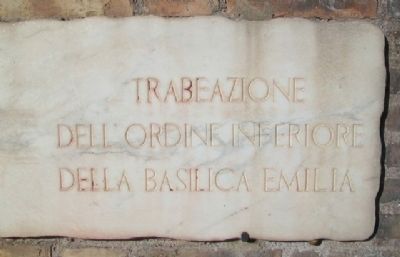 Basilica Aemilia Entablature / Trabeazione Marker image. Click for full size.