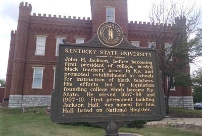 Kentucky State University Marker [reverse] image. Click for full size.