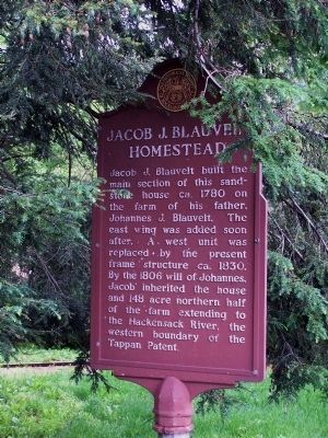 Jacob J. Blauvelt Homestead Marker image. Click for full size.