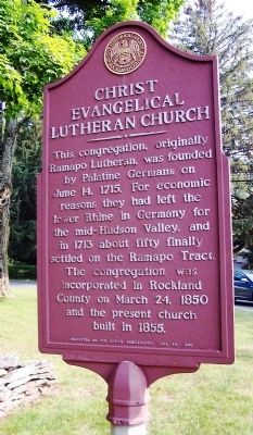 Christ Evangelical Lutheran Church Marker image. Click for full size.