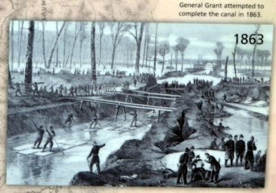 General Grant attempted to complete the canal in 1863 image. Click for full size.
