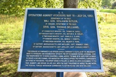 U.S. Operations Against Vicksburg Marker image. Click for full size.