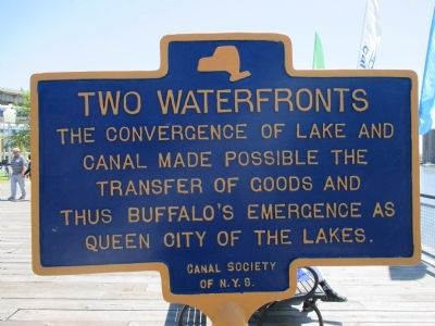 Two Waterfronts Marker Side. Click for full size. Two Waterfronts Marker Side image. Click for full size.
