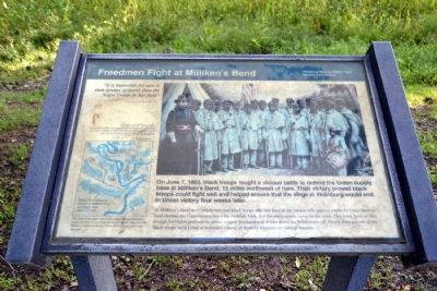 Freedmen Fight at Milliken's Bend Marker image. Click for full size.