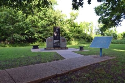 Ninth Regiment Connecticut Volunteers Memorial<br>and US African Brigade Marker image. Click for full size.