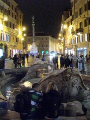 The Fontana della Barcaccia at foot of the Spanish Steps image. Click for full size.