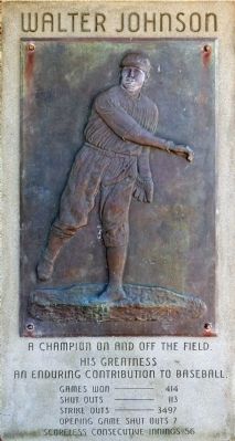 Walter Johnson Marker. Click for full size. Walter Johnson Marker image. Click for full size.