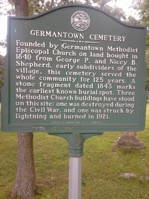 Germantown Cemetery Marker image. Click for full size.