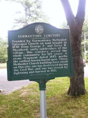 Germantown Cemetery Marker image. Click for full size.