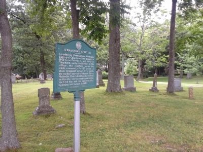 Germantown Cemetery showing marker image. Click for full size.