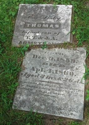 Fallen Gravestone, Germantown Cemetery image. Click for full size.