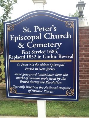 St. Peter’s Episcopal Church & Cemetery Marker. Click for full size. St. Peter’s Episcopal Church & Cemetery Marker image. Click for full size.