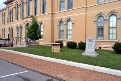 Robertson County Courthouse Marker<br>and Korean War Memorial image. Click for full size.