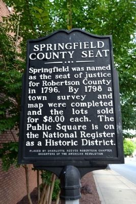 Springfield County Seat Marker image. Click for full size.
