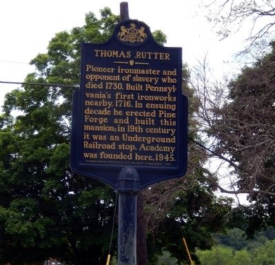 Thomas Rutter Marker image. Click for full size.