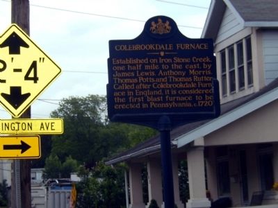 Colebrookdale Furnace Marker. Click for full size. Colebrookdale Furnace Marker image. Click for full size.