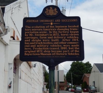 Jeremiah Sweinhart and Successors Marker image. Click for full size.