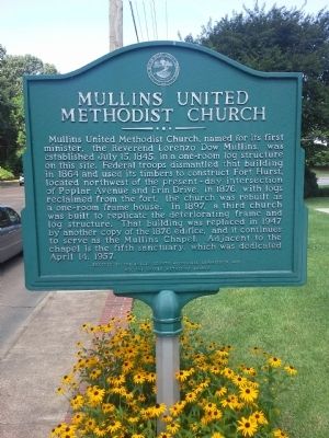 Mullins United Methodist Church Marker image. Click for full size.