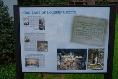 Our Lady of Lourdes Grotto Marker. Click for full size. Our Lady of Lourdes Grotto Marker image. Click for full size.