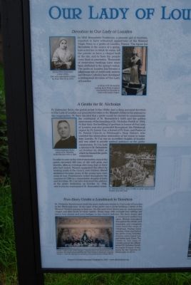 Our Lady of Lourdes Grotto Marker Photo insets image. Click for full size.