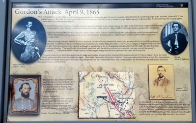 Gordons Attack April 9, 1865 Marker image. Click for full size.