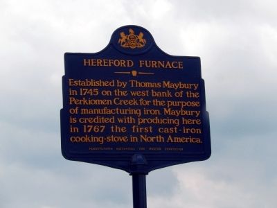 Hereford Furnace Marker image. Click for full size.
