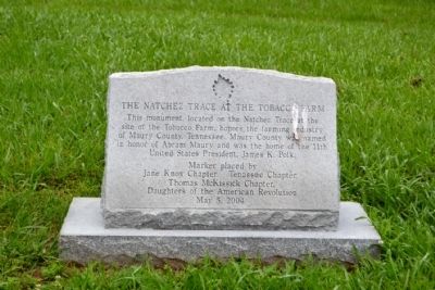 The Natchez Trace at the Tobacco Farm Marker image. Click for full size.