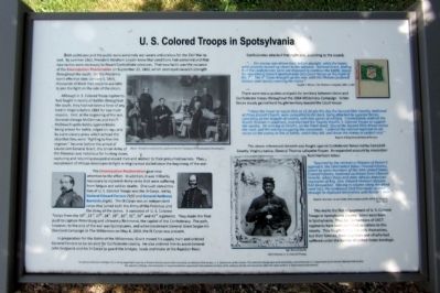 U. S. Colored Troops in Spotsylvania Marker image. Click for full size.