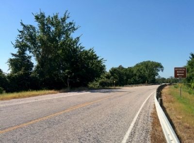 Location of Gotcher Trace Marker, looking south on FM 1291. image. Click for full size.