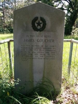 Marker of James Goucher 's grave image. Click for full size.